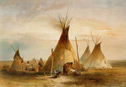 Sioux Tipis On The Plains